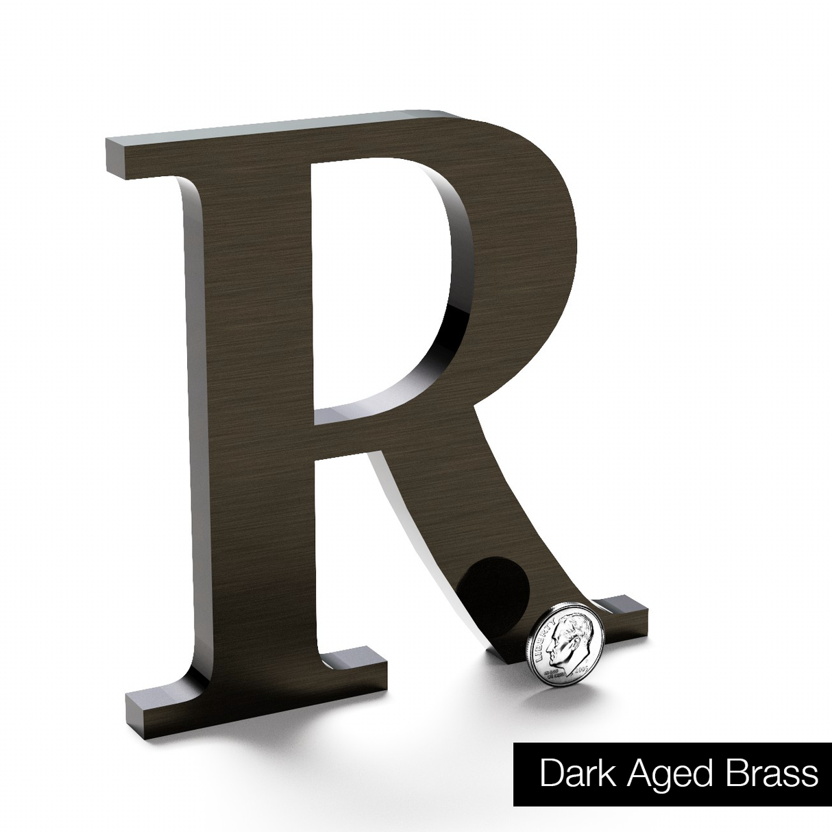 Dark Aged Brass Sign Letters & Numbers
