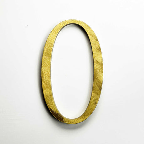 Random Arc Brushed Brass Sign Letters & Numbers