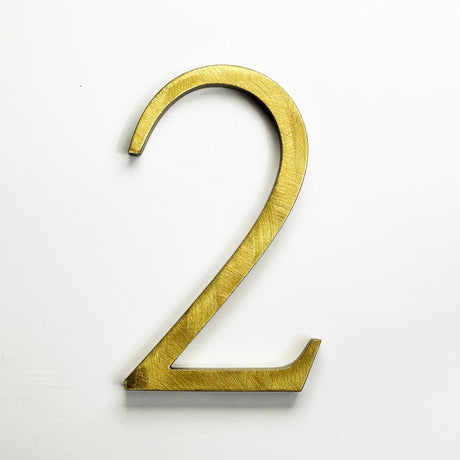 Random Arc Brushed Brass Sign Letters & Numbers