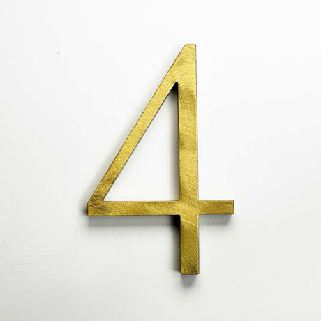 Random Arc Brushed Brass Sign Letters & Numbers