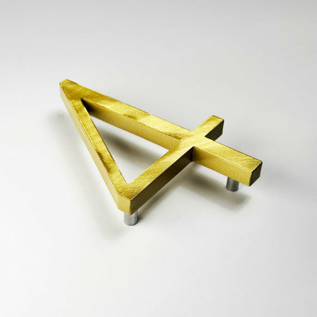 Random Arc Brushed Brass Sign Letters & Numbers
