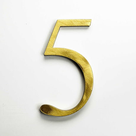 Random Arc Brushed Brass Sign Letters & Numbers