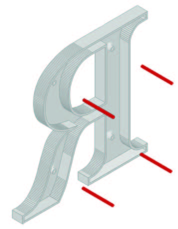 Back Stud Mount (Cast) – Signs & Branding Products