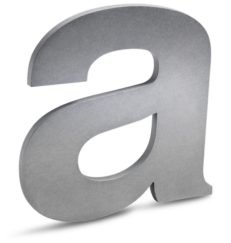 Random Arc Brushed Aluminum Sign Letters & Numbers