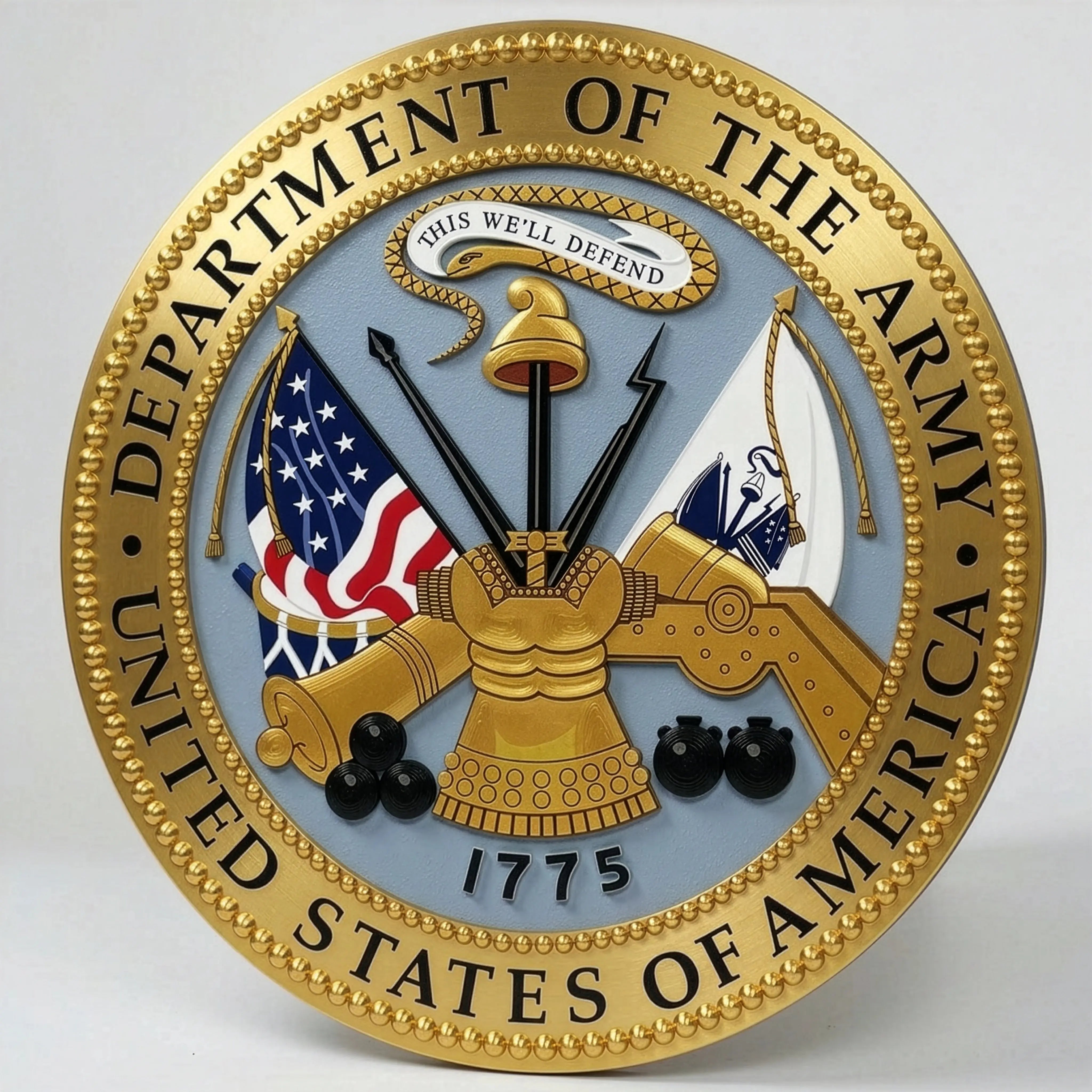 US.ARMY.AIRFOURS 米軍徽章コレクション Full Color US Military Seal | Solid Aluminum | BAA & BABA