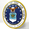 Full color cast division 10 BAA & BABA certified architectural aluminum US Air Force seal.