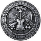 3D Sculpted Aluminum US Department of the Army Aluminum Seal