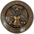 Solid cast division 10 BAA & BABA certified architectural sculpted bronze US Army seal