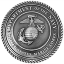 Solid cast division 10 BAA & BABA certified architectural sculpted aluminum US Marine Corps seal.