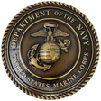 Solid cast division 10 BAA & BABA certified architectural bronze sculpted US Marine Corps seal