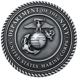 3D Sculpted US Marine Corps Aluminum Seal