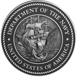 US Department of the Navy military seal in cast aluminum metal with a 3D sculpted face.