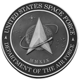 Solid cast division 10 BAA & BABA certified architectural sculpted aluminum US Space Force seal.