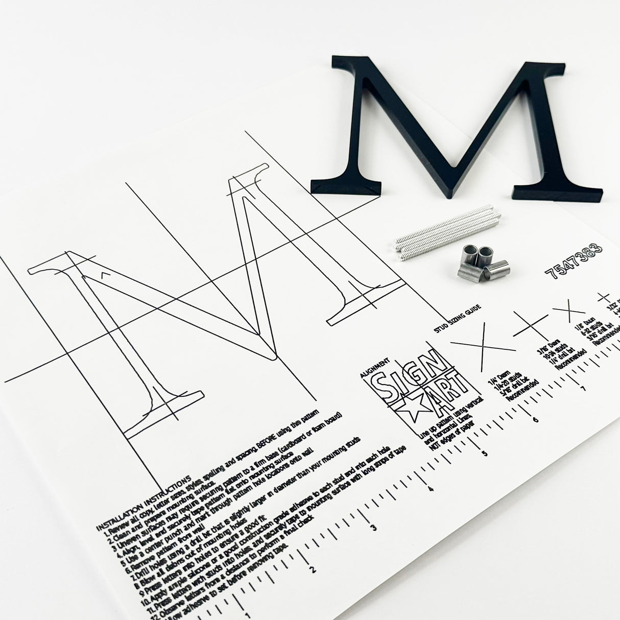 Black Acrylic Sign Letters & Numbers