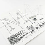 Clear acrylic division 10 architectural sign letter with back studs on mounting template