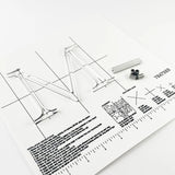 Clear acrylic division 10 architectural sign letter with back studs on mounting template