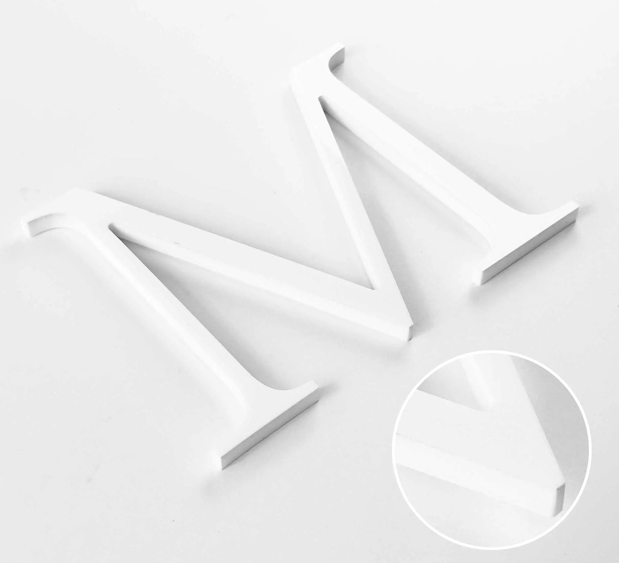 White Acrylic Sign Letters & Numbers Gemini