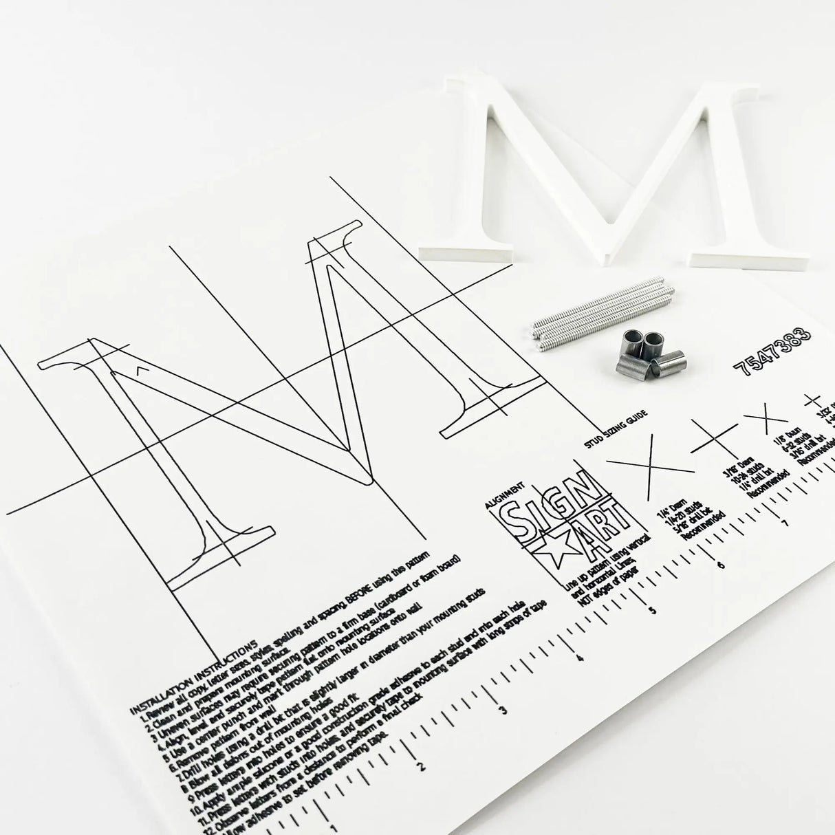 White Acrylic Sign Letters & Numbers Gemini