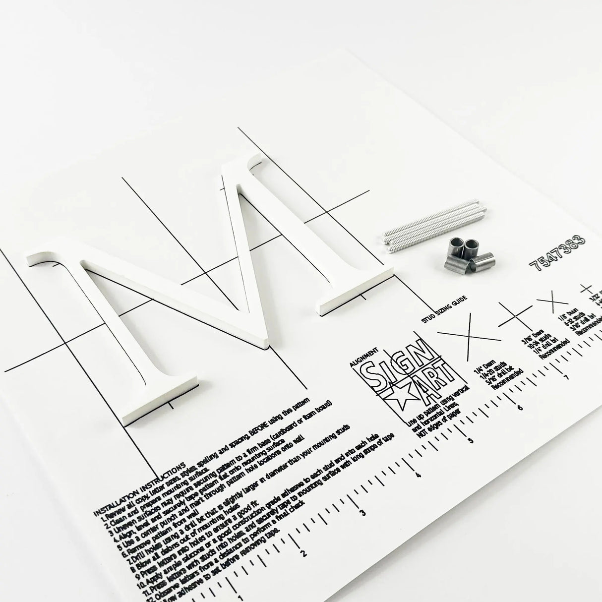 White Acrylic Sign Letters & Numbers Gemini