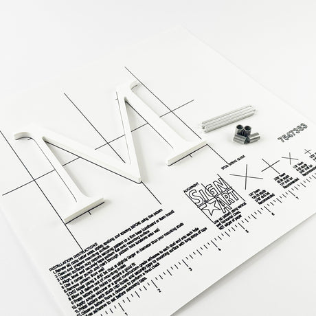 White Acrylic Sign Letters & Numbers