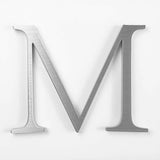 Horizontally brushed solid aluminum division 10 architectural sign letter