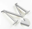 Vertically brushed solid aluminum division 10 architectural sign letter with finish closeup