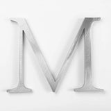 Random arc brushed solid aluminum division 10 architectural sign letter 