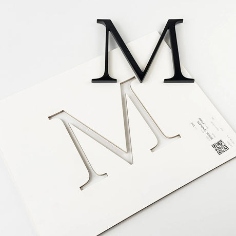 Black Polished & Anodized Aluminum Sign Letters & Numbers Gemini