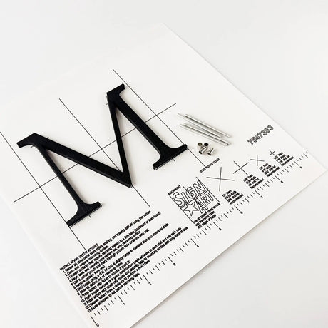 Black Anodized Aluminum Sign Letters & Numbers Gemini