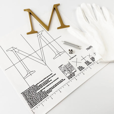 Gold Polished & Anodized Aluminum Sign Letters & Numbers Gemini