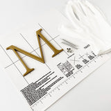 Gold Polished & Anodized Aluminum Sign Letters & Numbers Gemini