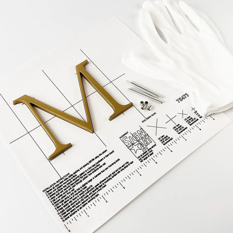 Gold Polished & Anodized Aluminum Sign Letters & Numbers Gemini