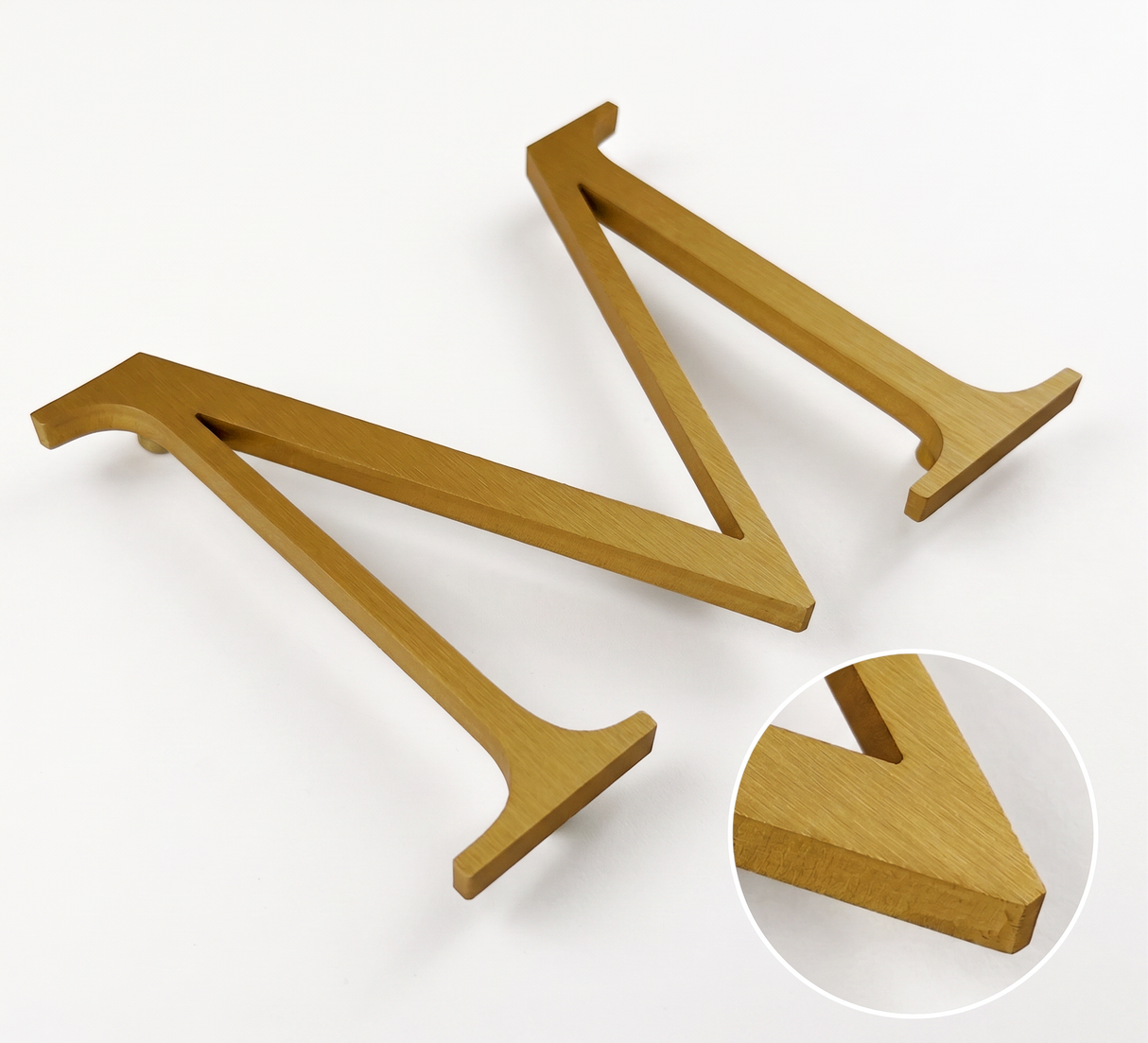 Gold Anodized Aluminum Sign Letters & Numbers