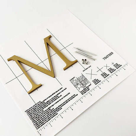 Gold Anodized Aluminum Sign Letters & Numbers Gemini