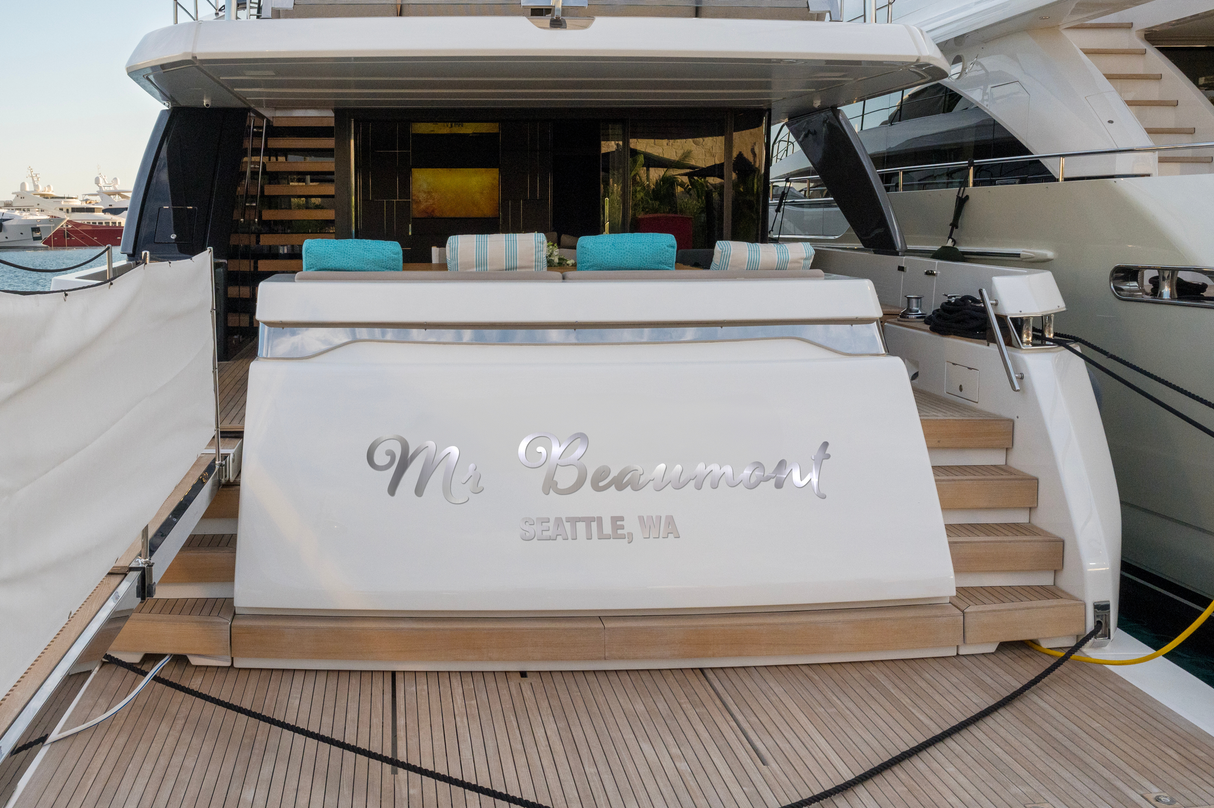 boat sign in polished marine grade stainless seal