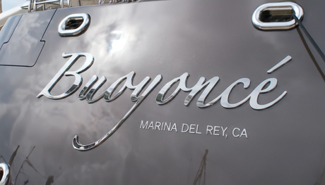 boat sign in polished marine grade stainless seal