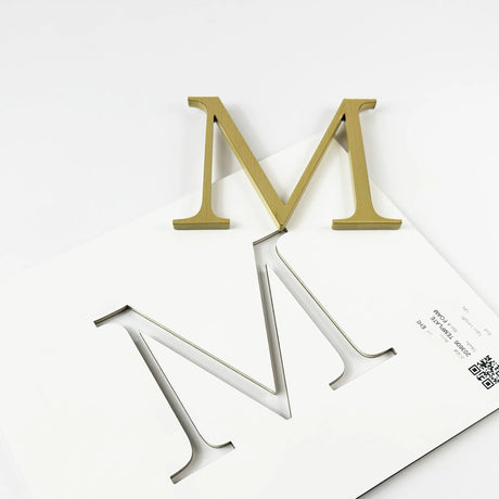 Brushed Brass Sign Letters & Numbers Gemini