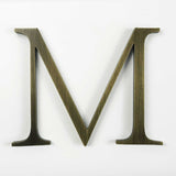 Heavily aged solid BAA & BABA certified brass division 10 architectural sign letter