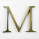 Aged solid BAA & BABA certified brass division 10 architectural sign letter