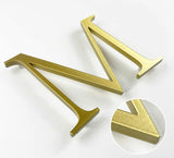 Brushed solid BAA & BABA certified brass division 10 architectural sign letter with finish closeup