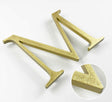 Orbital brushed solid BAA & BABA certified brass division 10 architectural sign letter with finish closeup