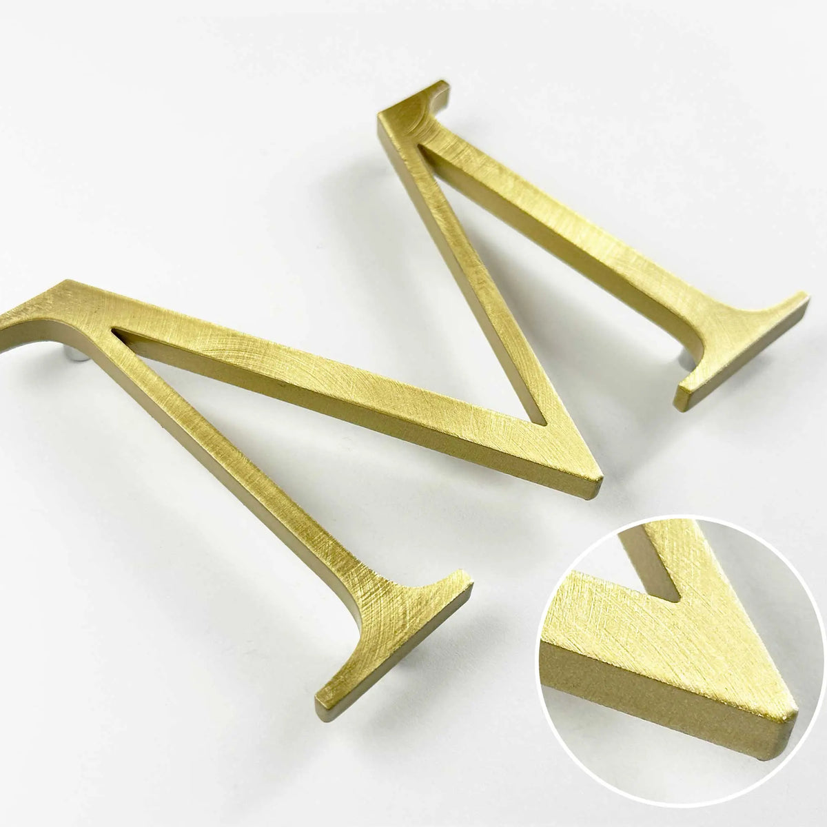 Random Arc Brushed Brass Letters | Lifetime Guarantee | Built-to-Spec ...