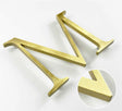 Random arc brushed solid BAA & BABA certified brass division 10 architectural sign letter with finish closeup