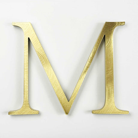 Random Arc Brushed Brass Sign Letters & Numbers