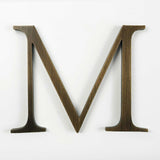 Heavily aged solid BAA & BABA certified bronze division 10 architectural sign letter