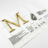Random Arc Brushed Bronze Sign Letters & Numbers