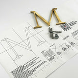 Random Arc Brushed Bronze Sign Letters & Numbers