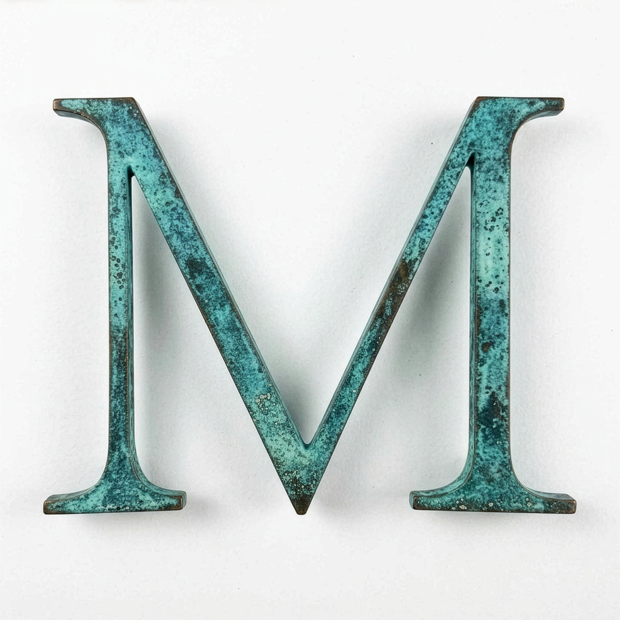 Turquoise Patina Bronze Sign Letters & Numbers
