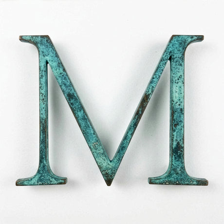 Turquoise Patina Bronze Sign Letters & Numbers