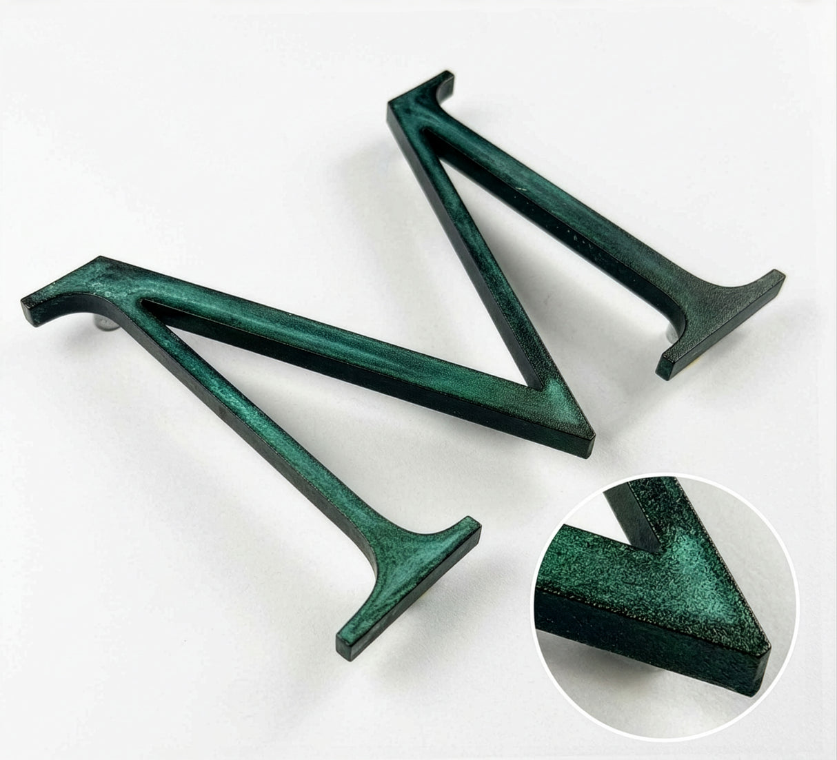 Verde Patina Bronze Sign Letters & Numbers